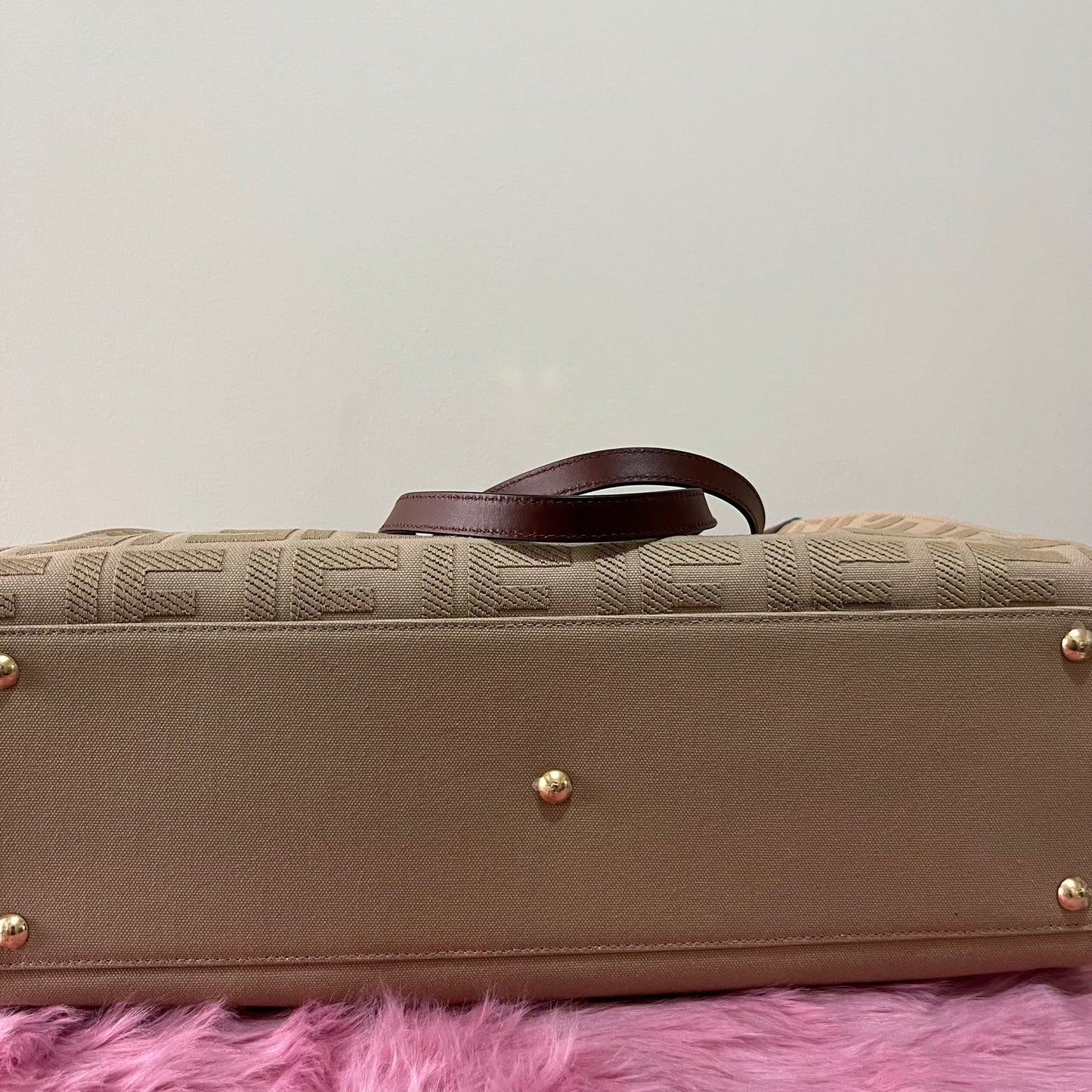 Fendi Peekaboo Tote Canvas β 10"H x 13"L x 5"W