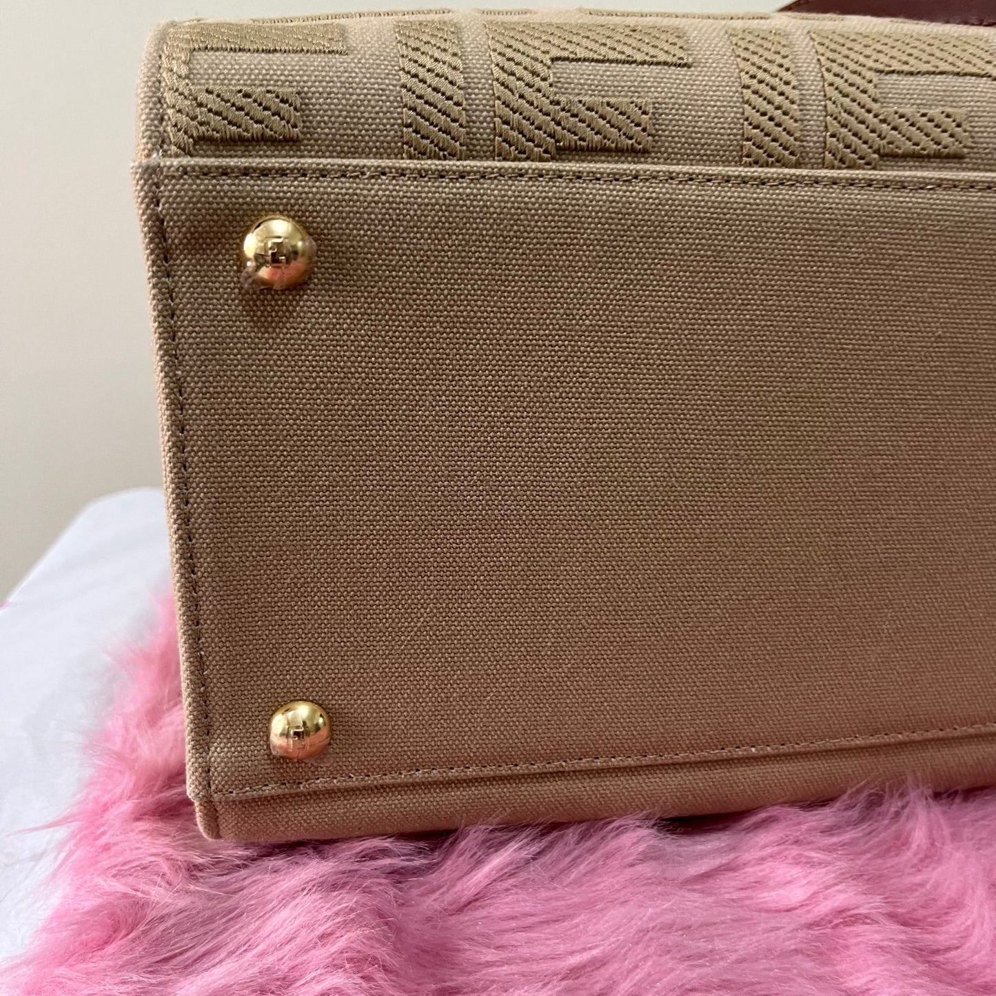 Fendi Peekaboo Tote Canvas β 10"H x 13"L x 5"W