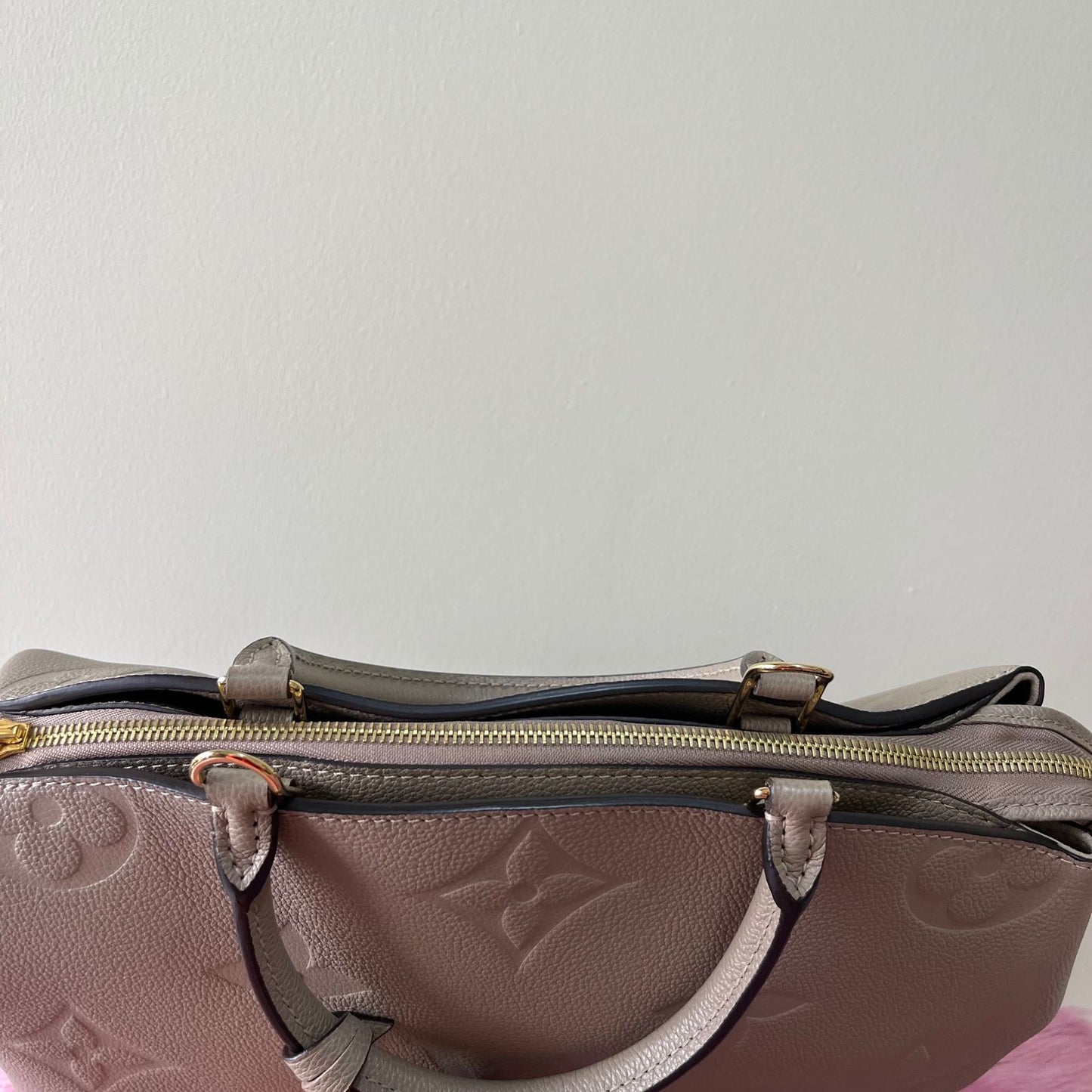 Louis Vuitton Grand Palais Monogram Empreinte Beige β 9.4"H x 13"L x 5.5"W