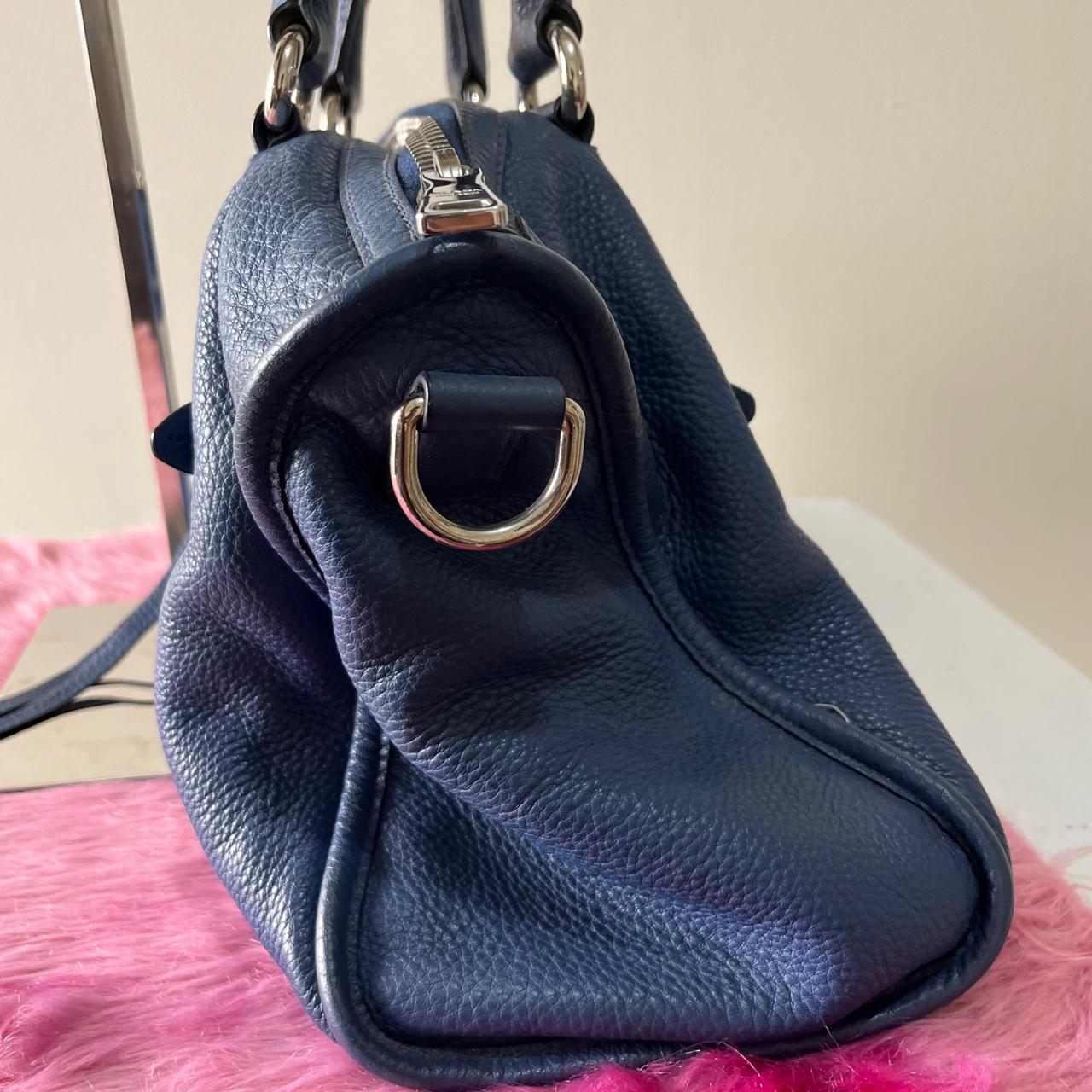 Prada Vitello Phenix Navy Blue β 10"H x 13"L x 5.5"W