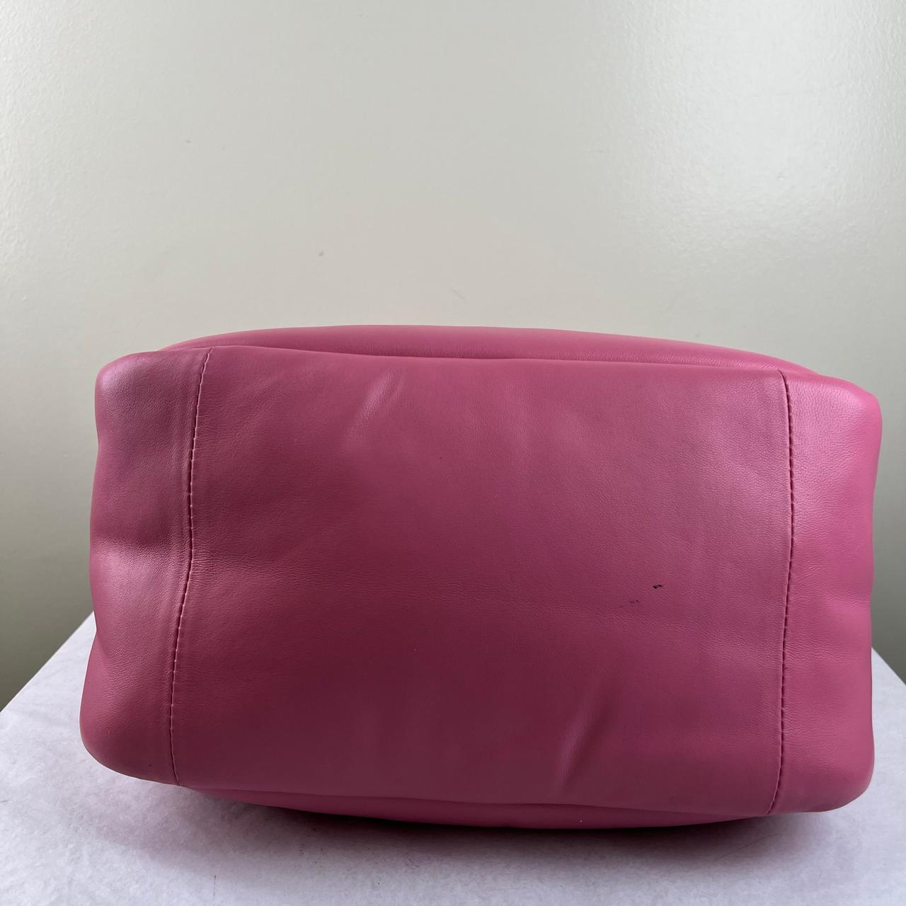Prada Soft Padded Nappa Basket Pink β 6.5"H x 8.6"L x 3.7"W