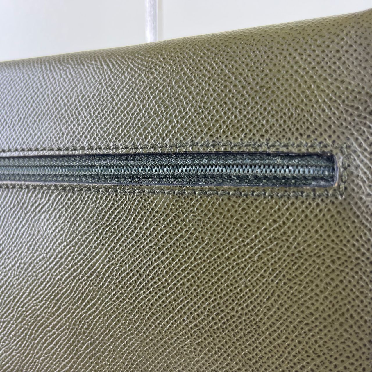 Chanel Wallet on Chain Army Green – 5"H x 7.5"L x 1.5"W
