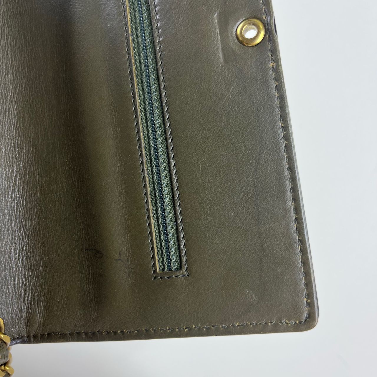 Chanel Wallet on Chain Army Green – 5"H x 7.5"L x 1.5"W