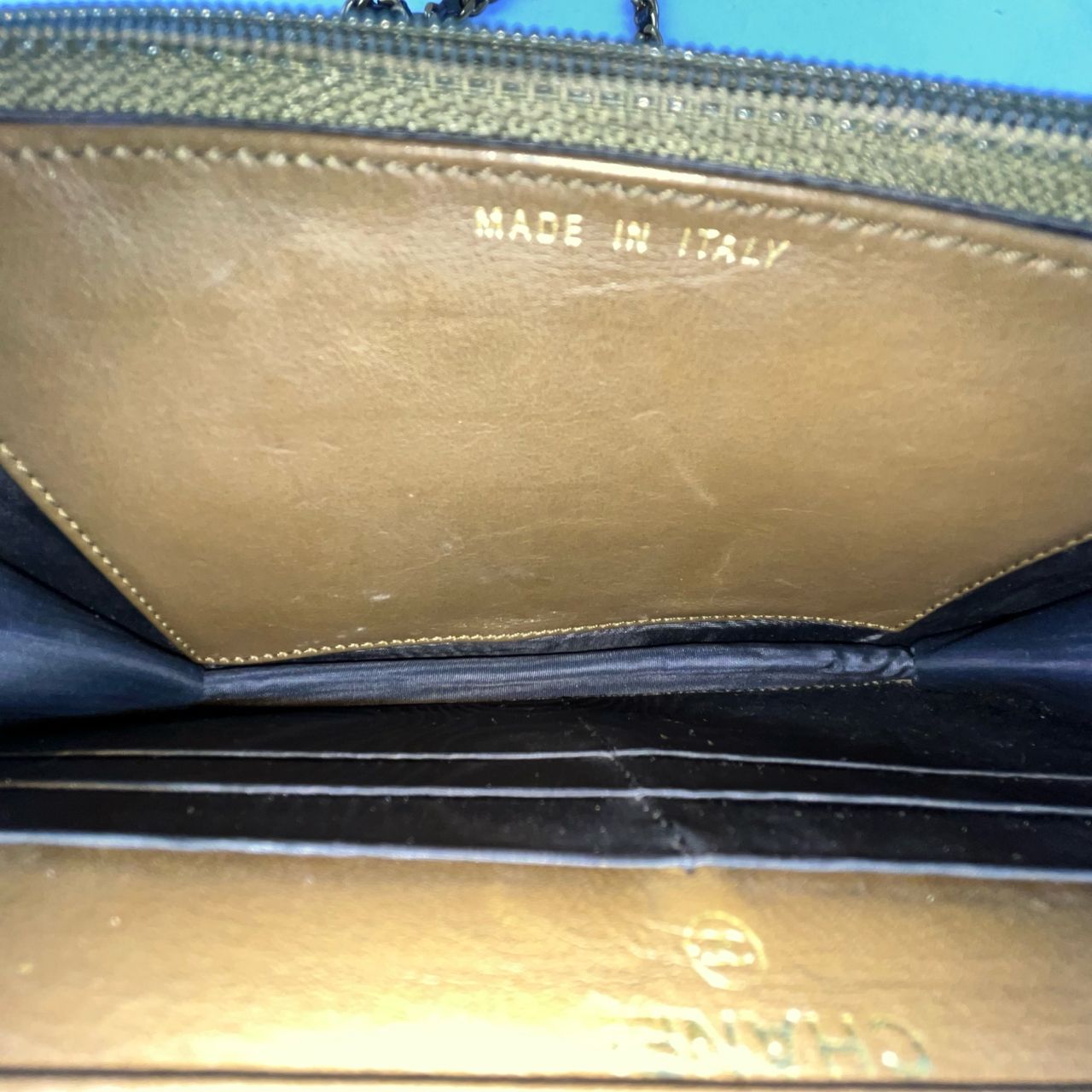 Chanel Wallet on Chain Army Green – 5"H x 7.5"L x 1.5"W