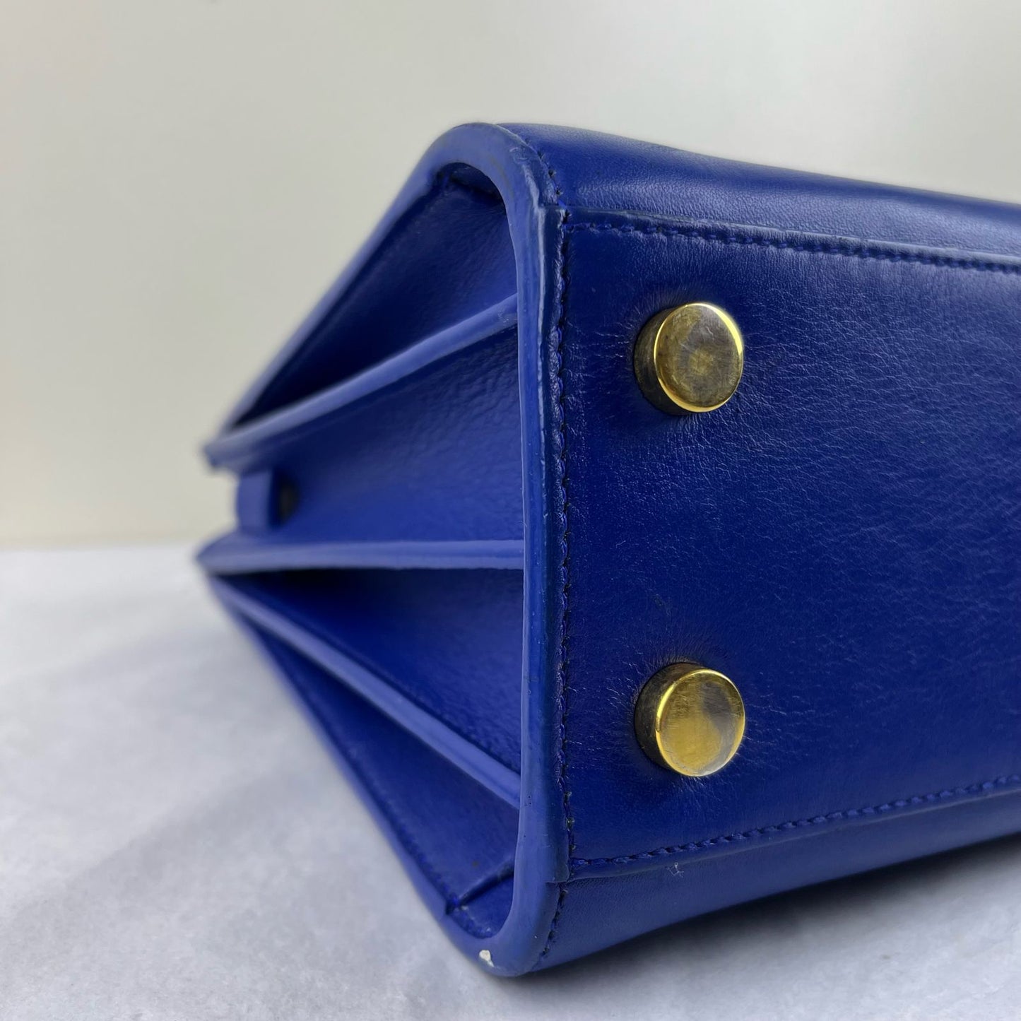 YSL Sac de Jour Blue – H10.5" x L12.5" x W6"