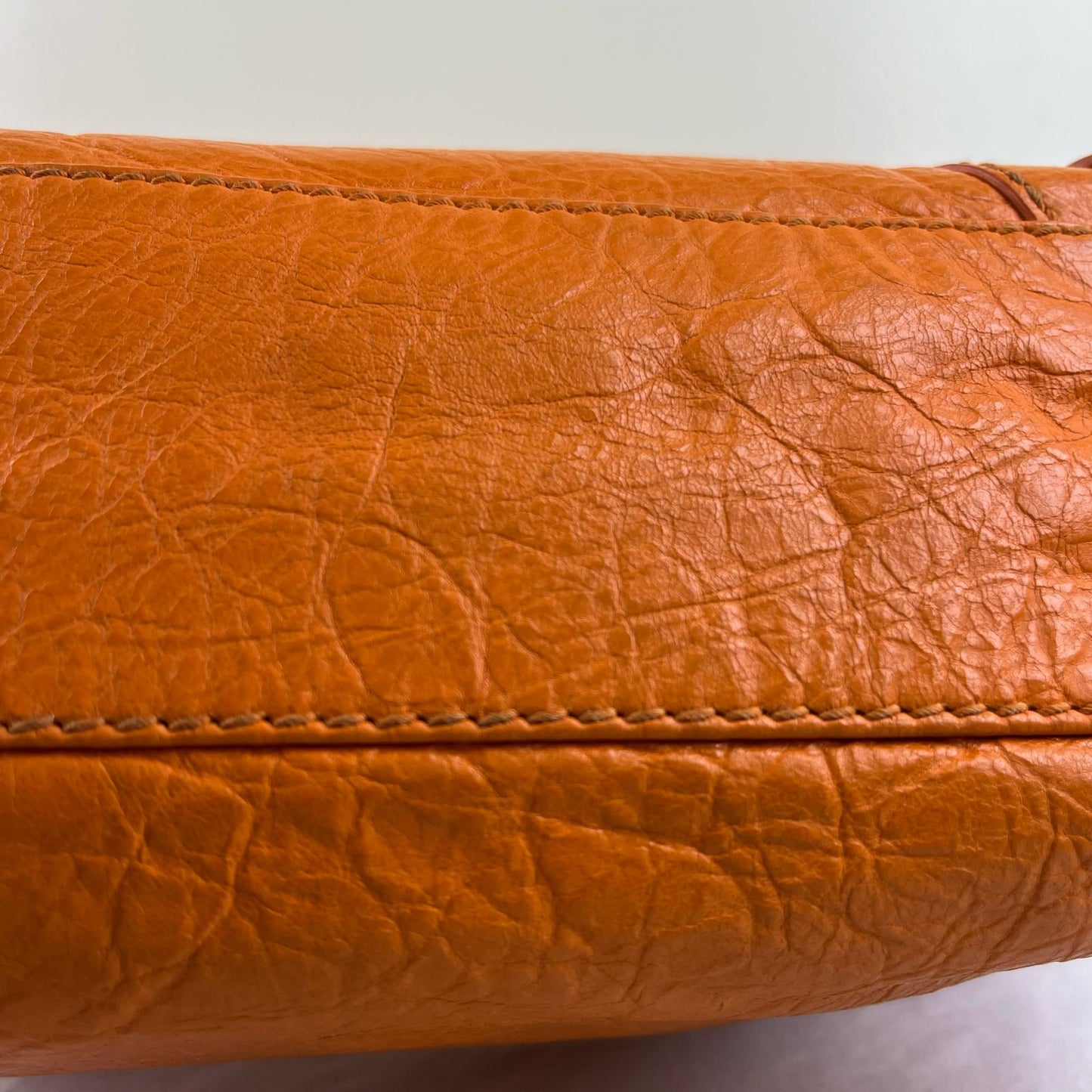 Balenciaga Mini City Orange β H6.2" x L9.4" x W3.1"