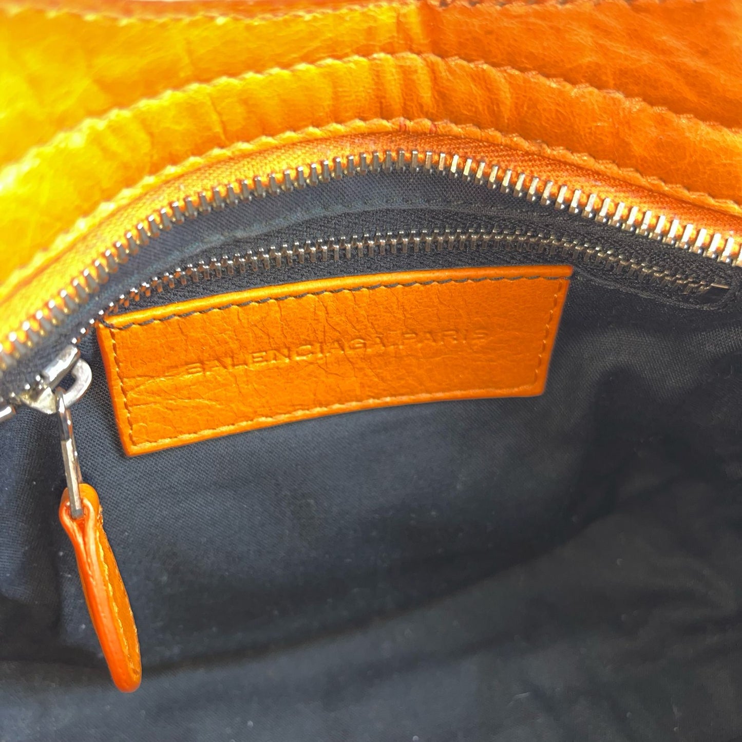 Balenciaga Mini City Orange β H6.2" x L9.4" x W3.1"