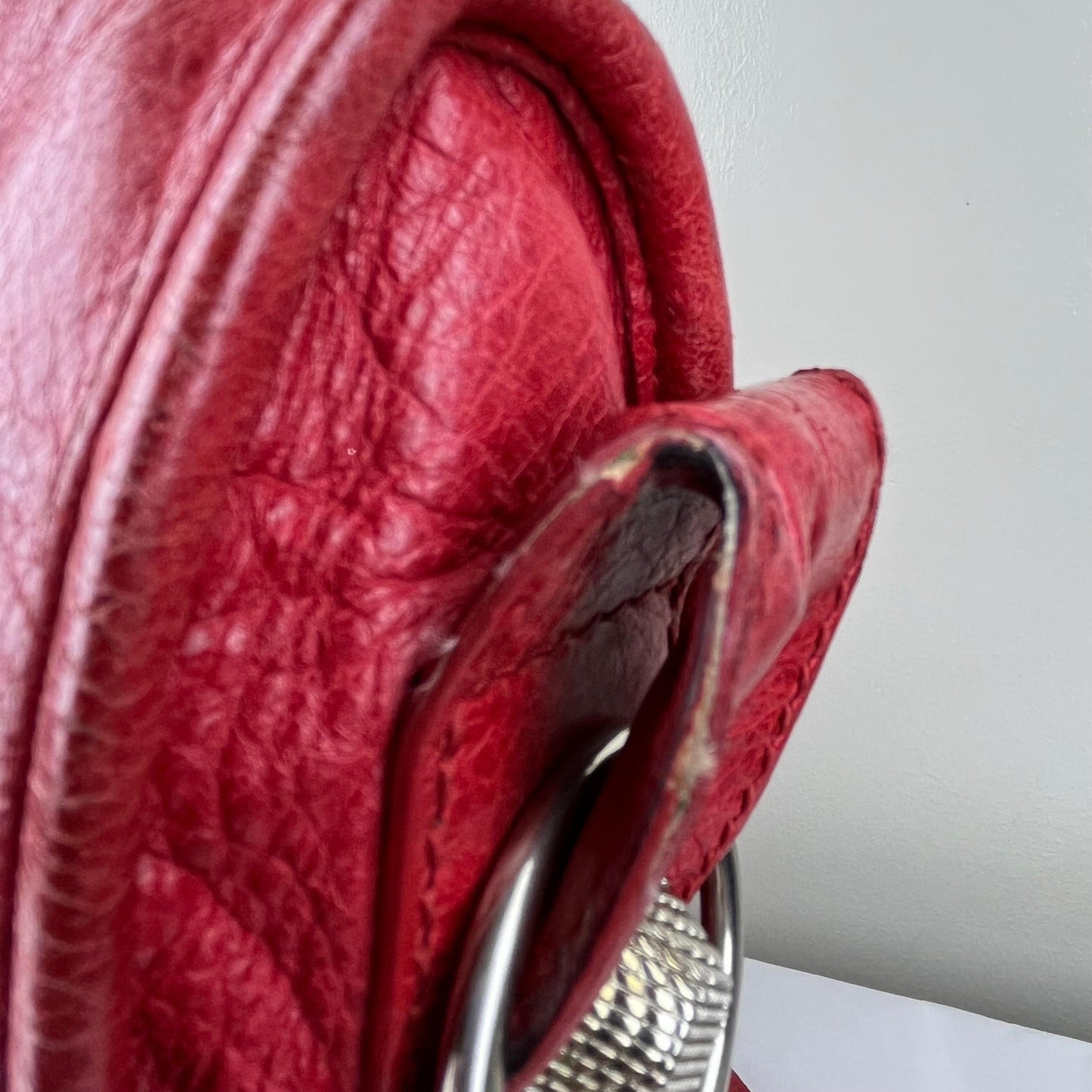 Balenciaga City Medium Red – 13"H x 15"L x 6"W