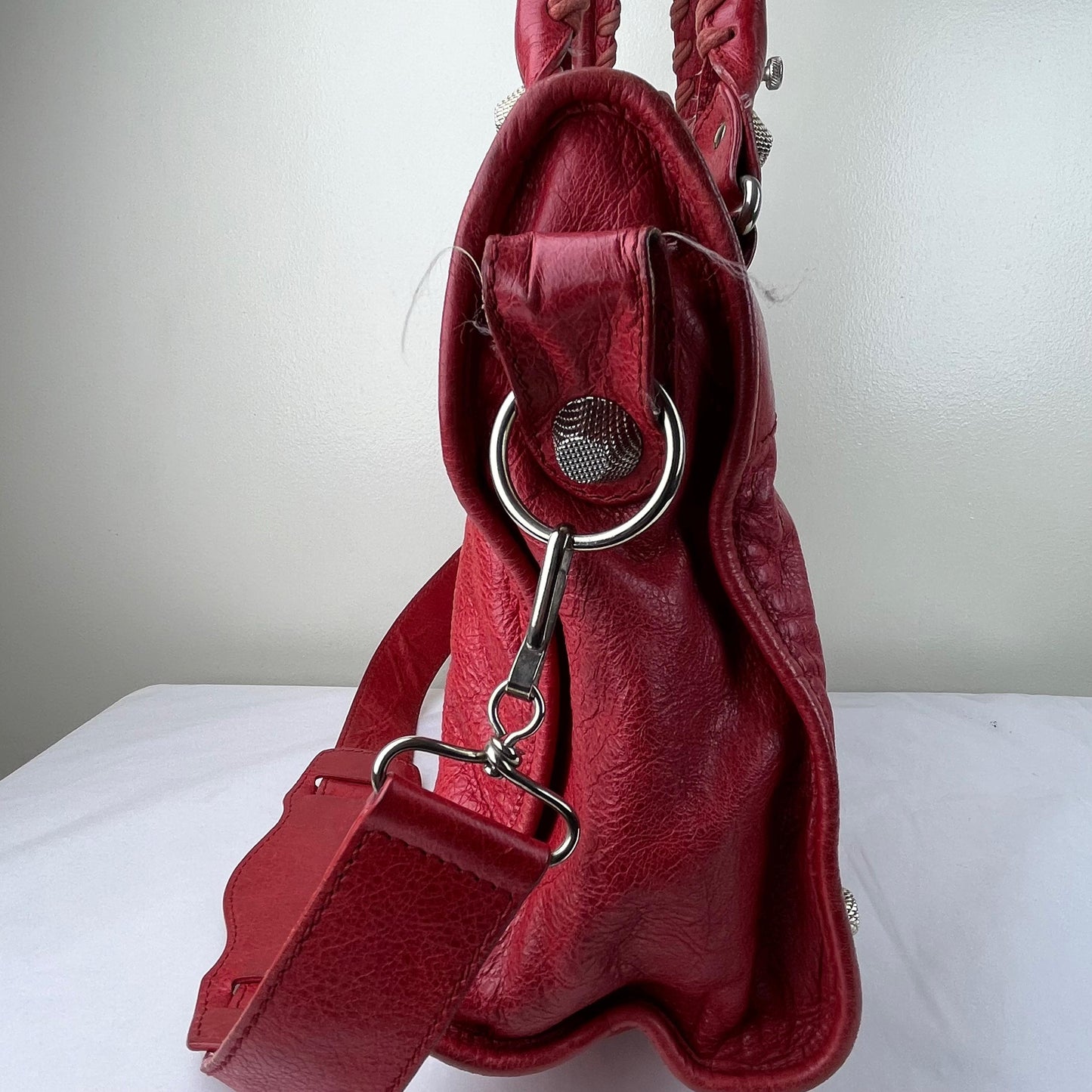 Balenciaga City Medium Red – 13"H x 15"L x 6"W