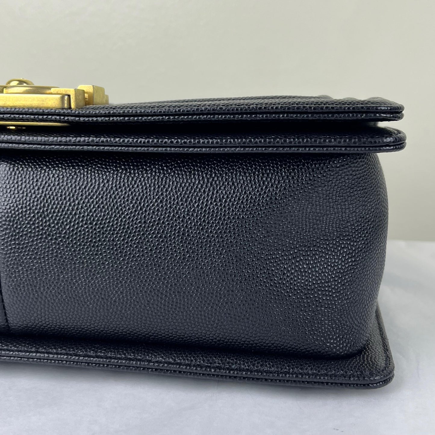 Chanel Le Boy Black – 5.9"H x 9.8"L x 3.5"W