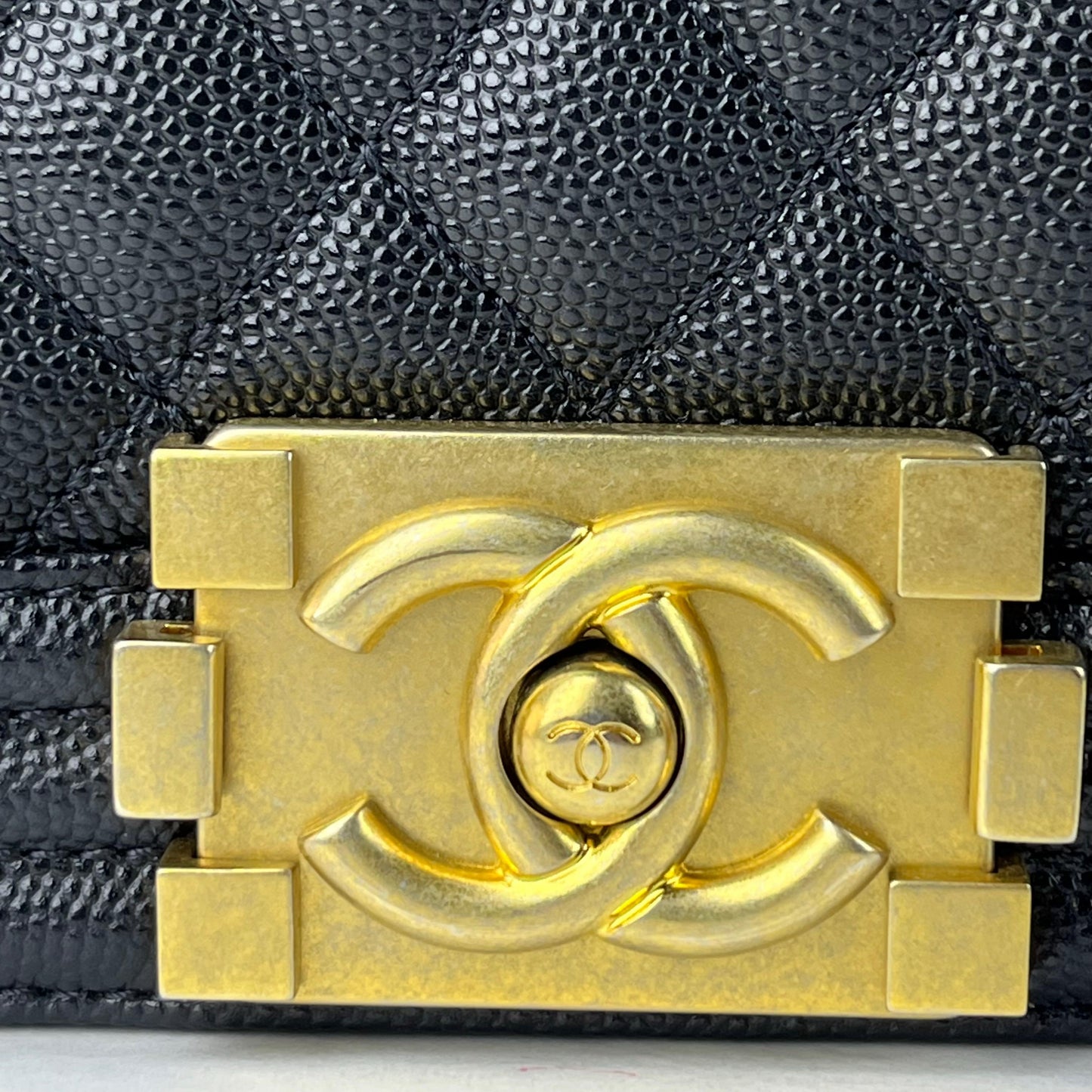 Chanel Le Boy Black – 5.9"H x 9.8"L x 3.5"W