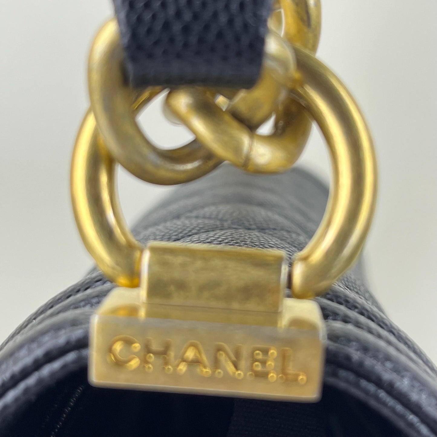 Chanel Le Boy Black – 5.9"H x 9.8"L x 3.5"W