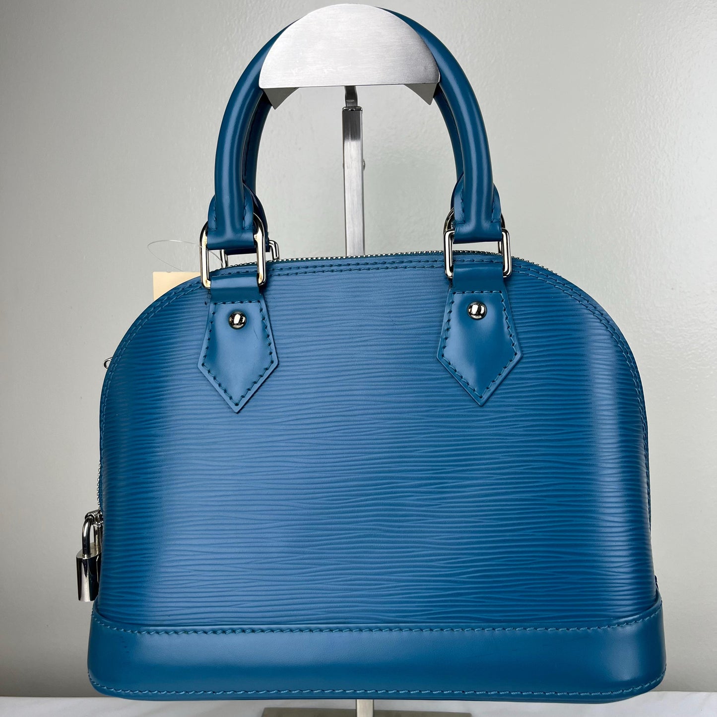 Louis Vuitton Alma BB Epi Teal β 6.7"H x 9.8"L x 4.7"W