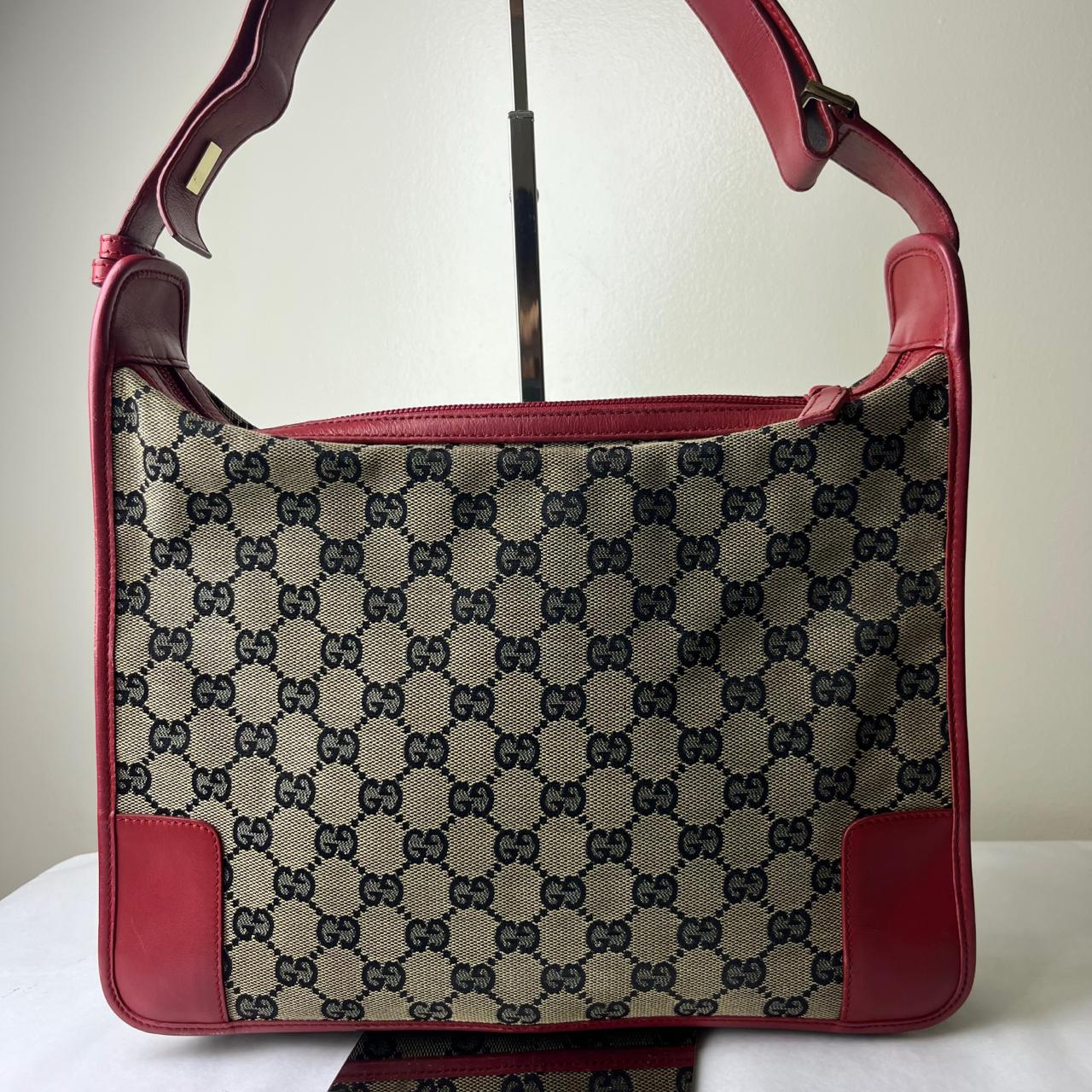 Gucci GG Shoulder Bag Red Trims