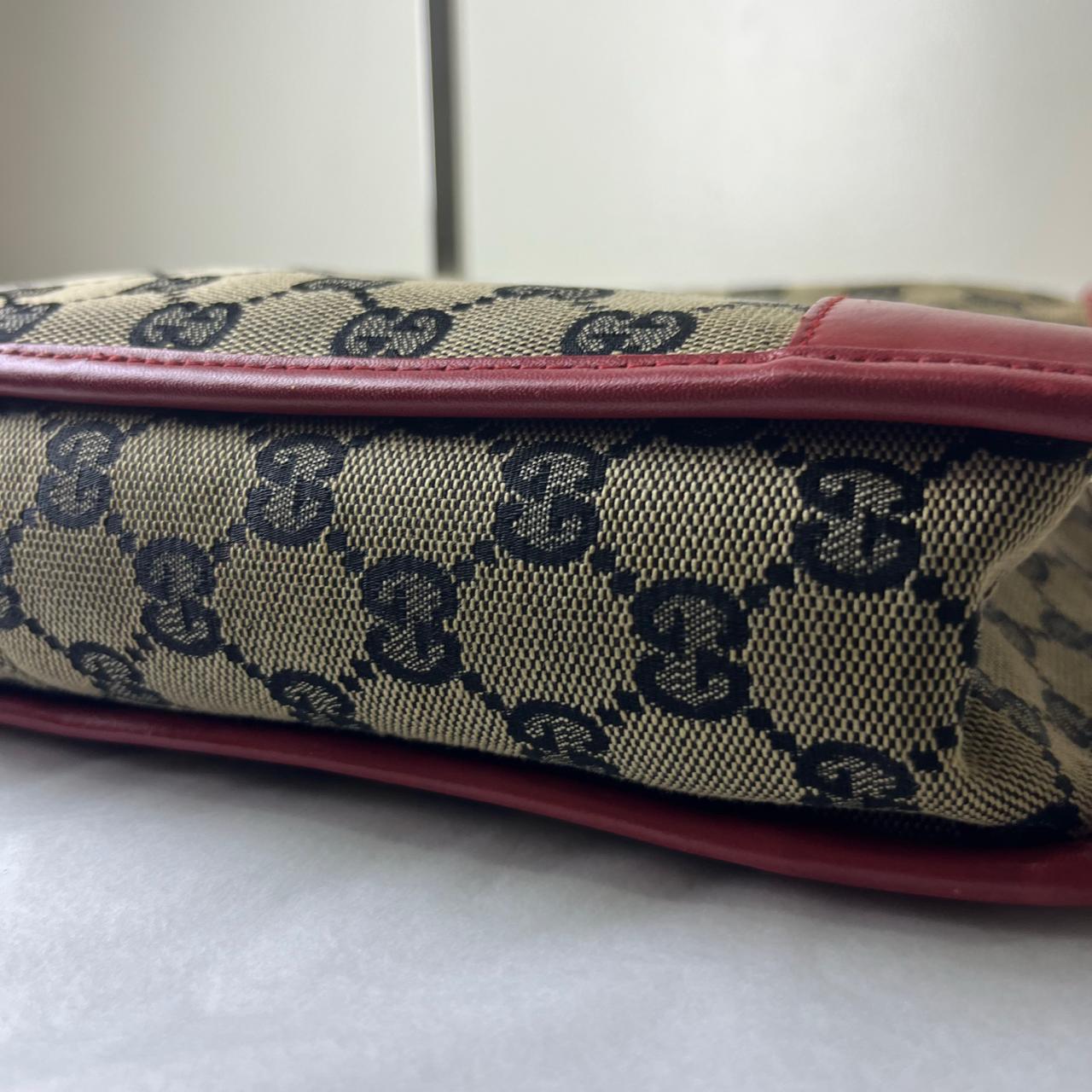 Gucci GG Shoulder Bag Red Trims