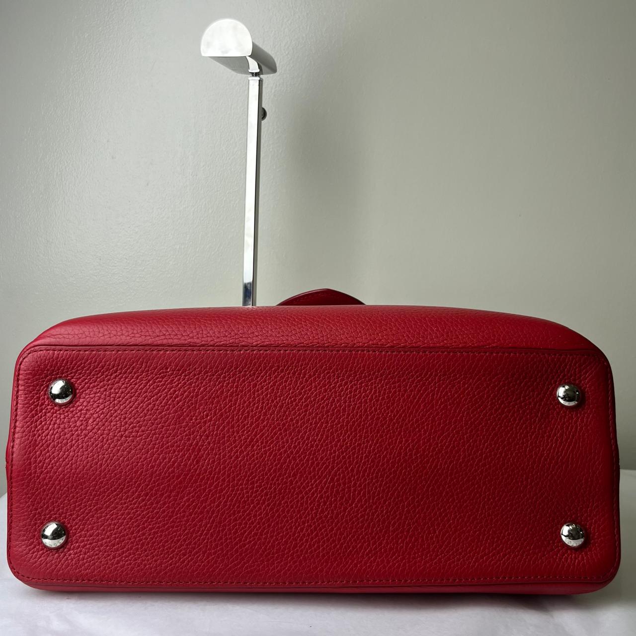 Louis Vuitton Capucine Large Red with Snake Skin Handle