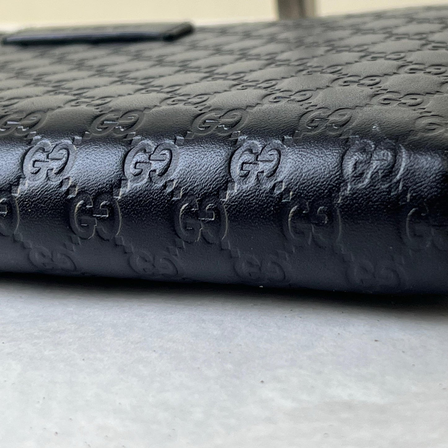 Gucci Micro Guccissima Leather Long Wallet - Black