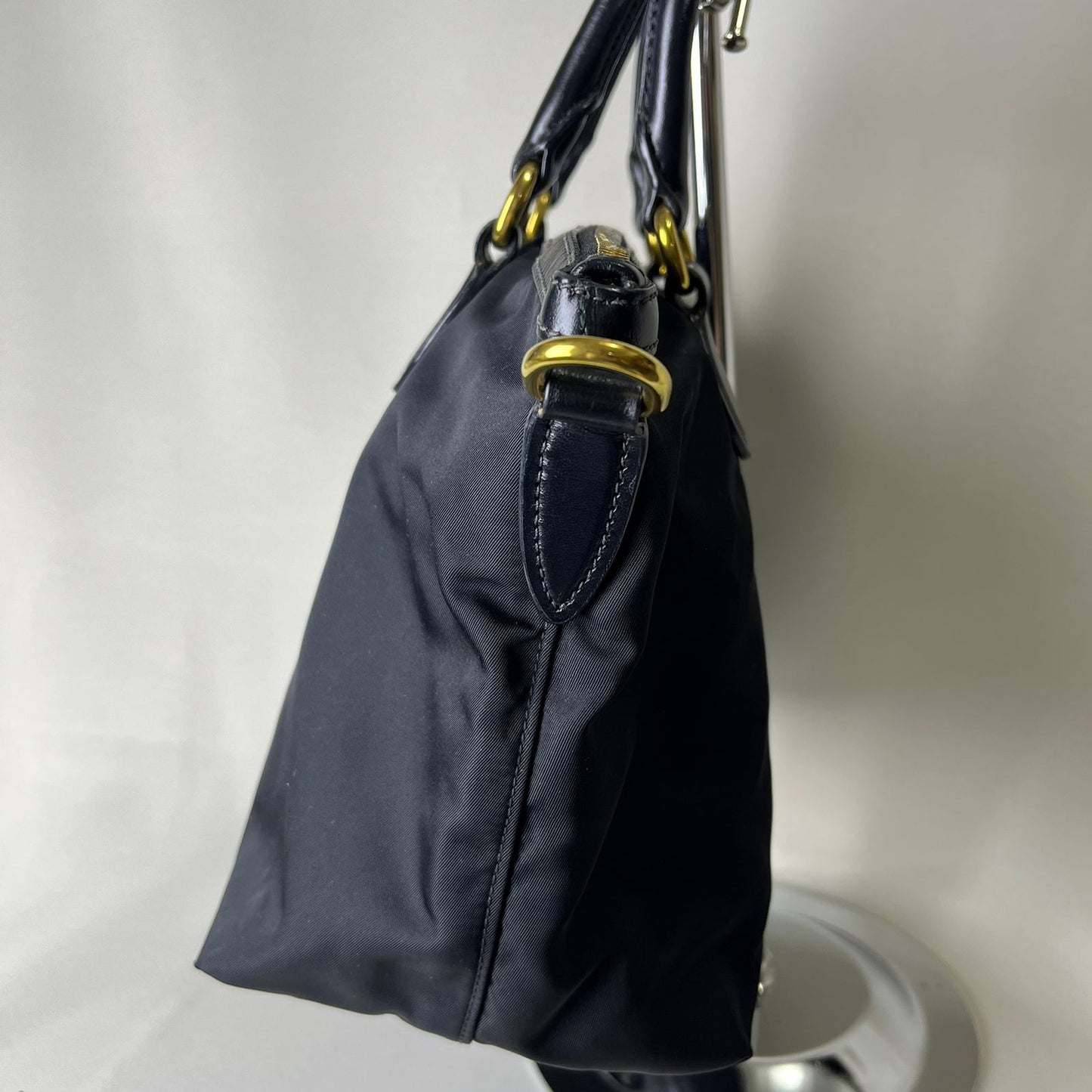 Prada Tessuto Nylon 2-way Tote Bag Black