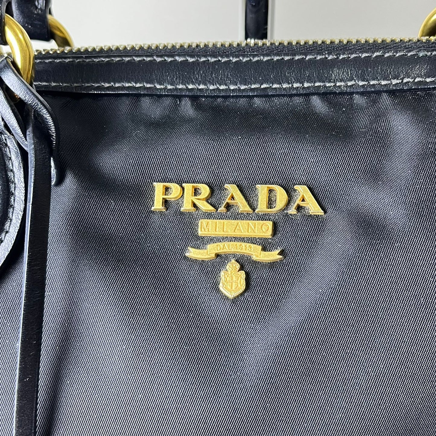 Prada Tessuto Nylon 2-way Tote Bag Black