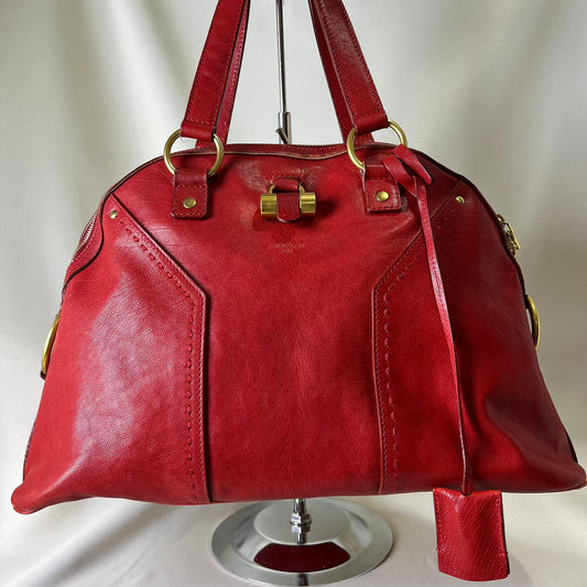 YSL	Muse Red Leather