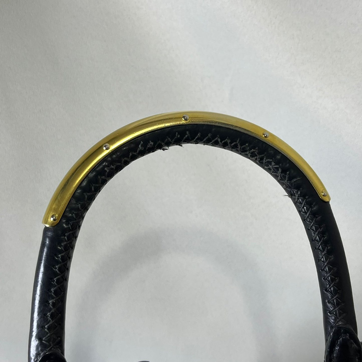Prada 2-way with Gold Top Handle Black