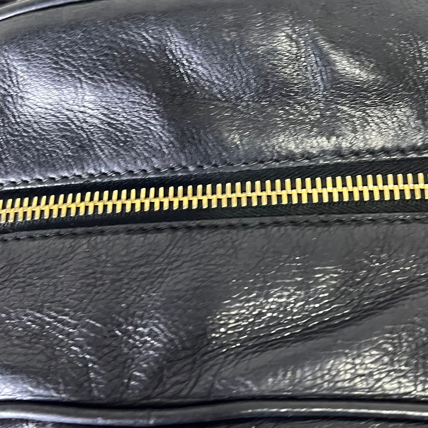 Prada 2-way with Gold Top Handle Black