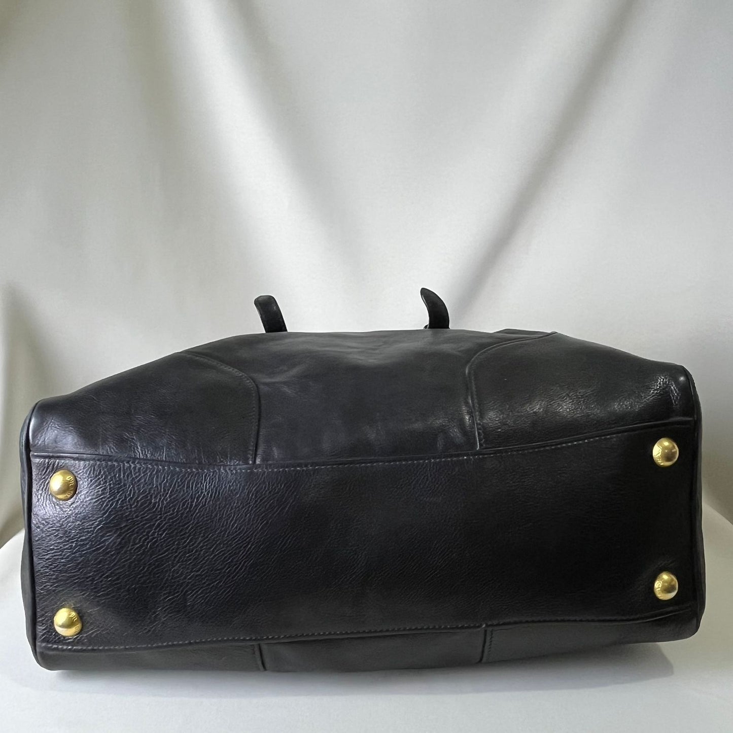 Prada 2-way with Gold Top Handle Black