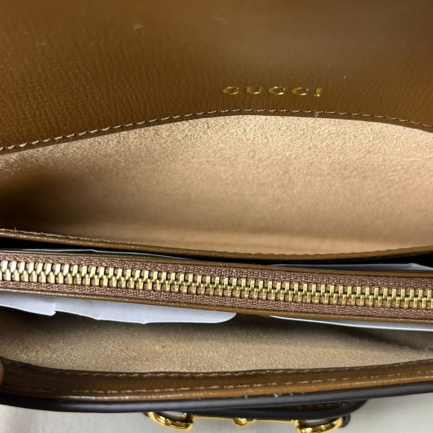Gucci Horsebit 1955 Shoulder Bag Beige/Brown