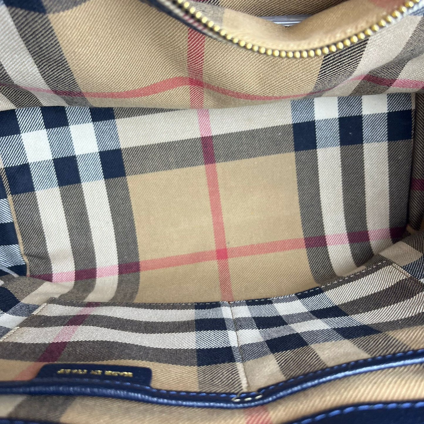 Burberry Medium Buckle Tote Blue