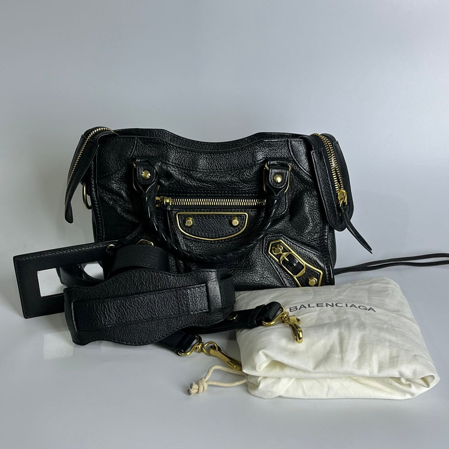 Balenciaga Metallic Edge Mini City Black