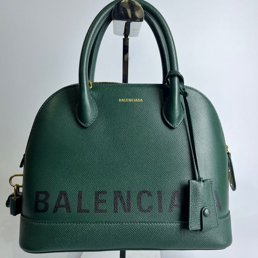 Balenciaga Ville Top Handle Bag Green