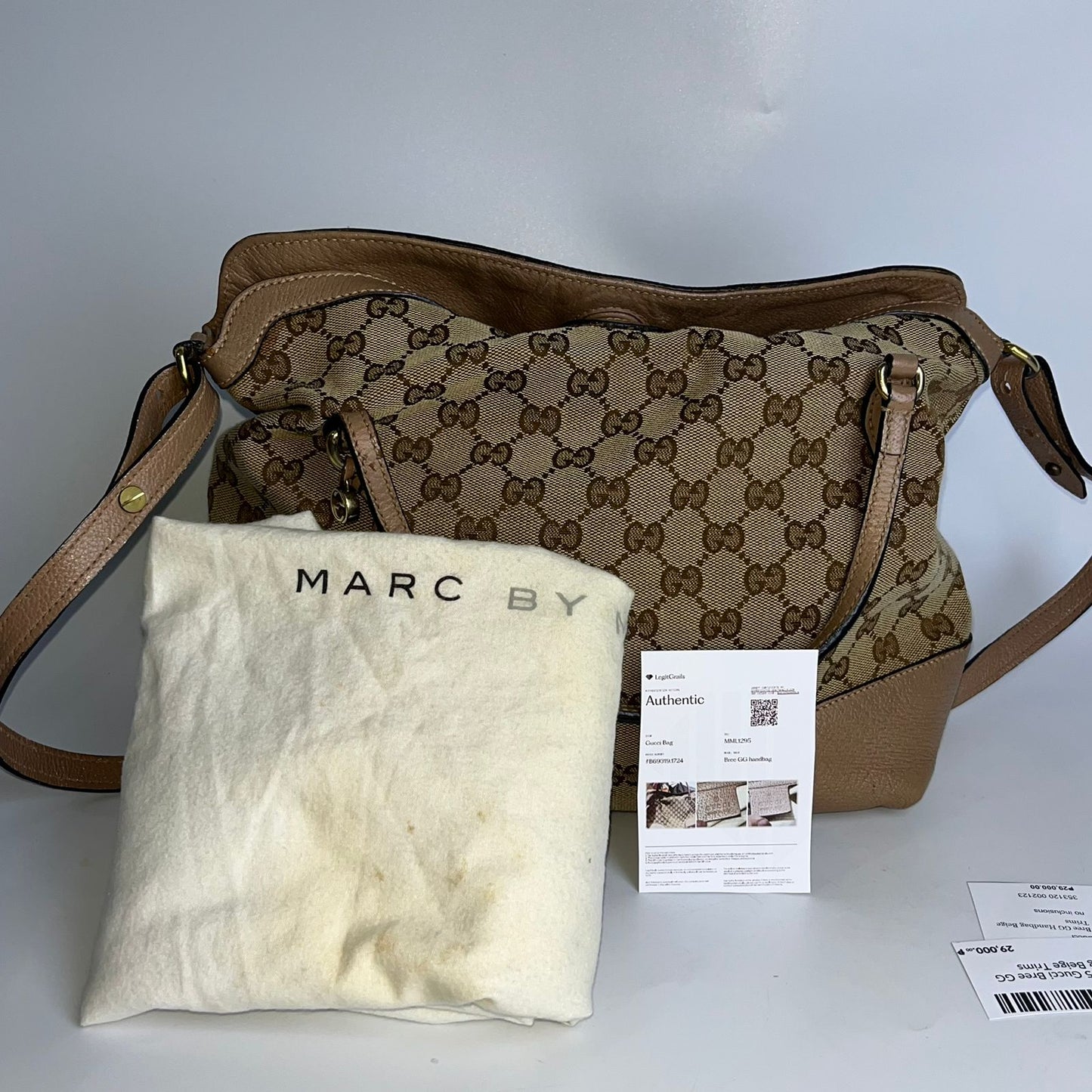 Gucci Bree GG Handbag Beige Trims