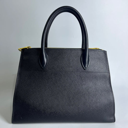 Prada Saffiano 2-Way Zip Black