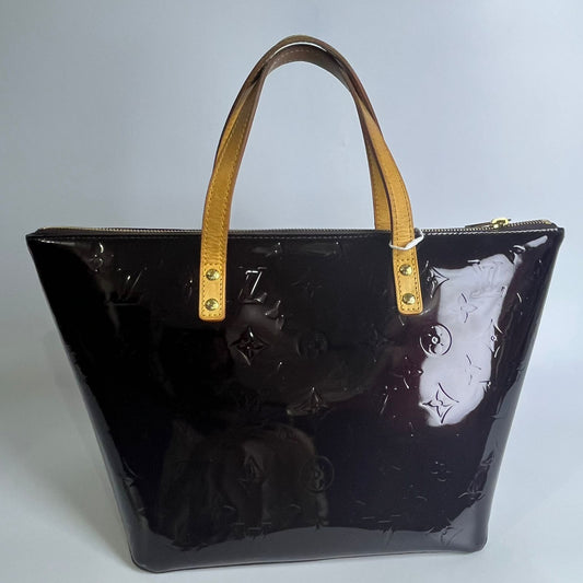 Louis Vuitton Vernis Bellevue Handbag Dark Violet