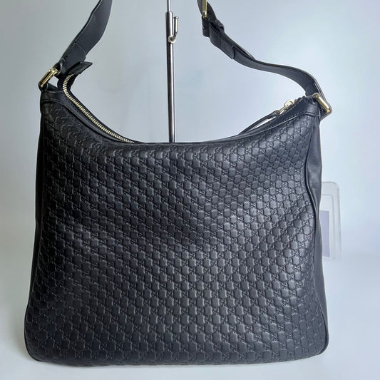 Gucci Microguccissima Hobo Bag Black