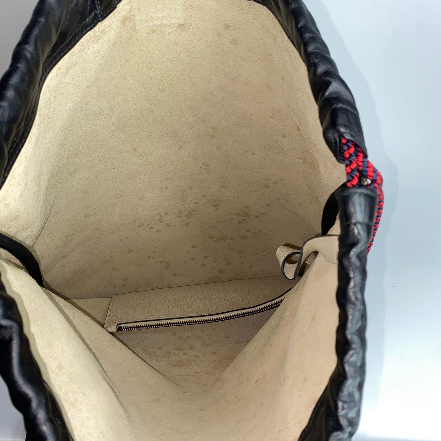 Gucci Backpack White Drawstring