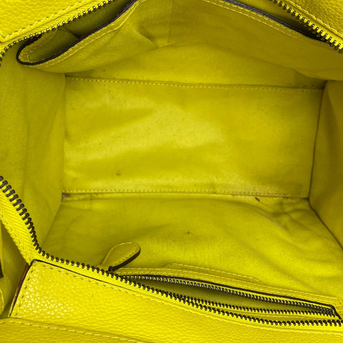 Celine Micro Luggage Tote Yellow