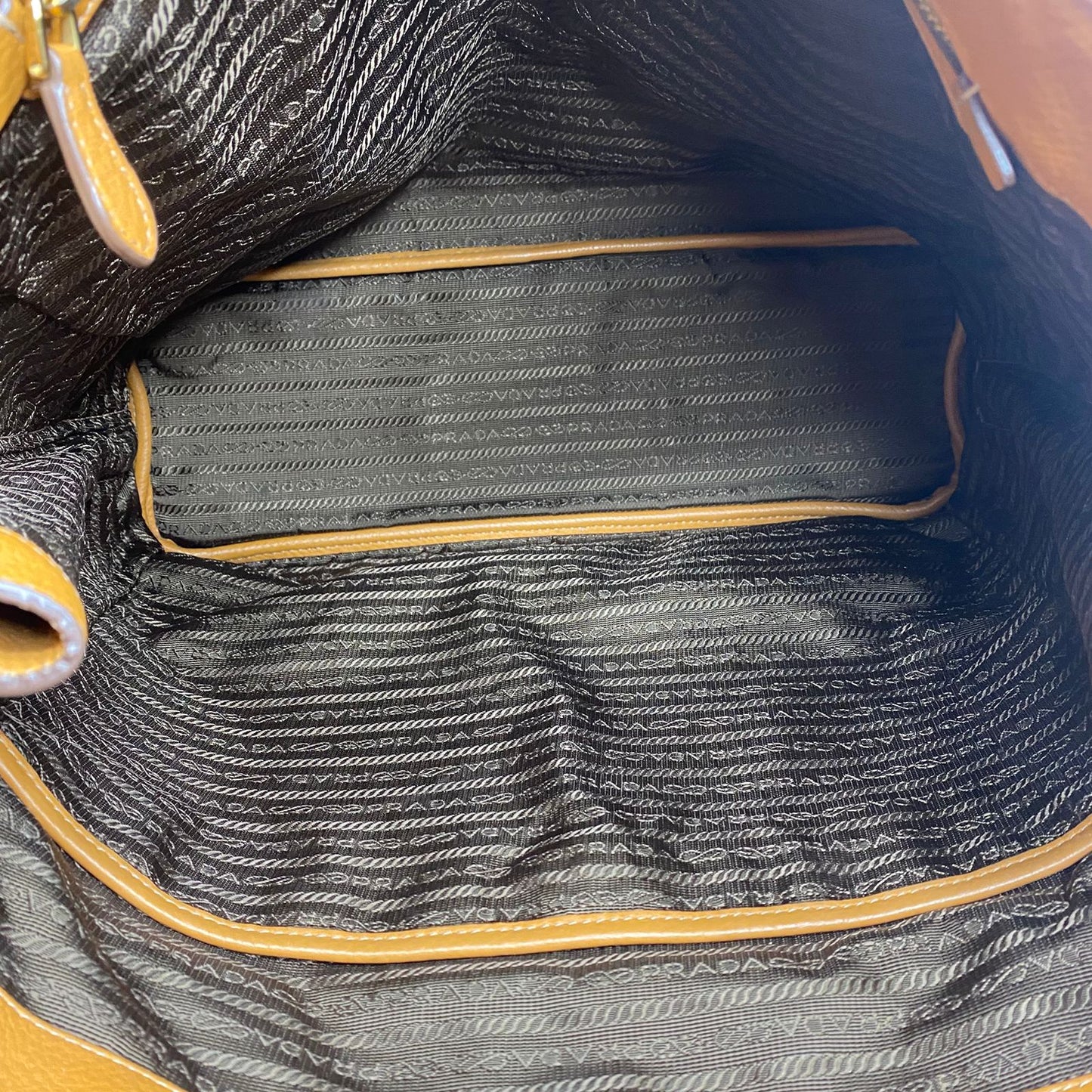 Prada Vitello Daino Caramel Tote Bag GHW