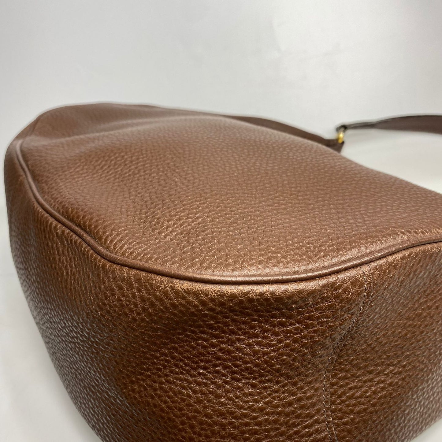 Prada Vitello Daino Burgundy Hobo Bag