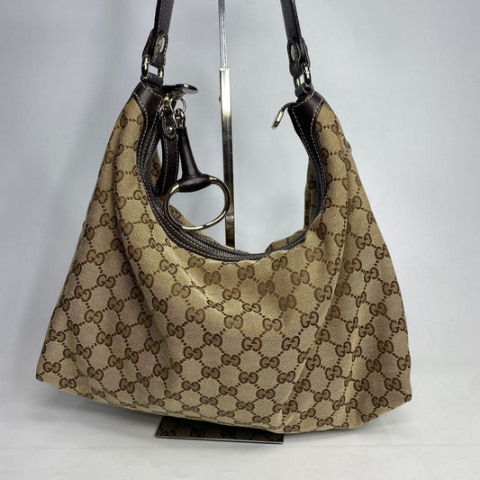 Gucci Horsebit Hobo GG Monogram Canvas