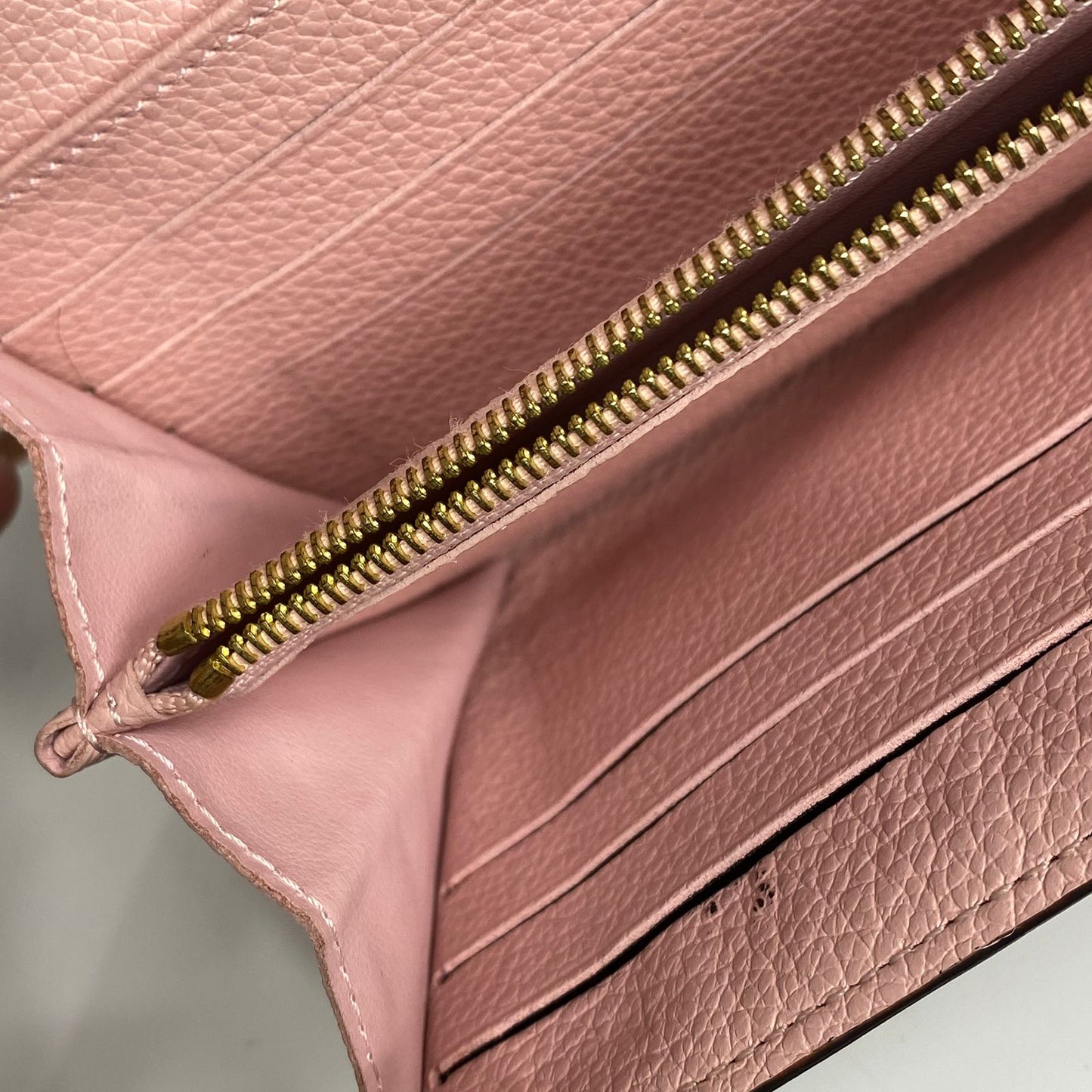 Louis Vuitton Clapton Long Wallet Damier Ebene, Pink Trims