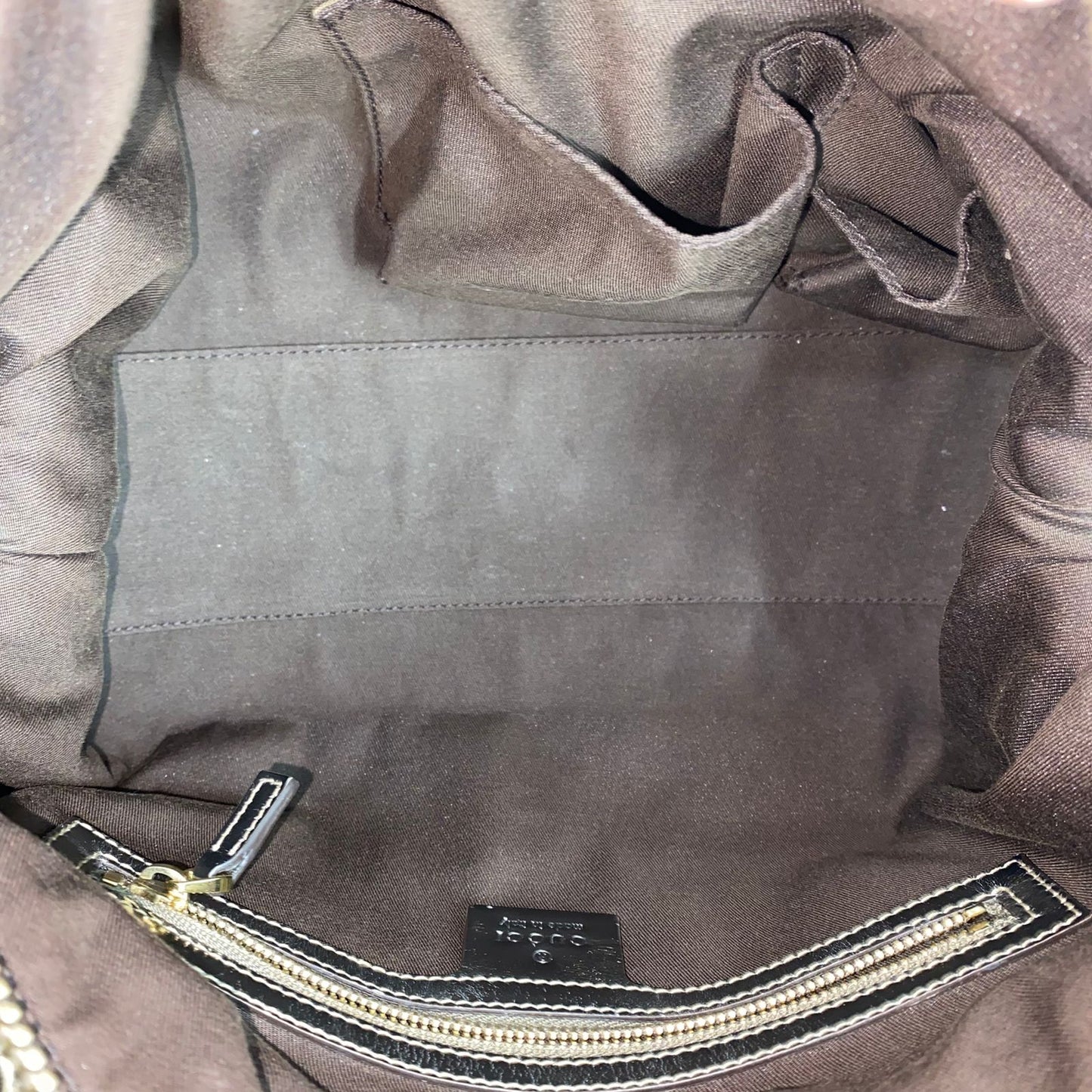 Gucci Bamboo Pop Top Handbag GG Canvas