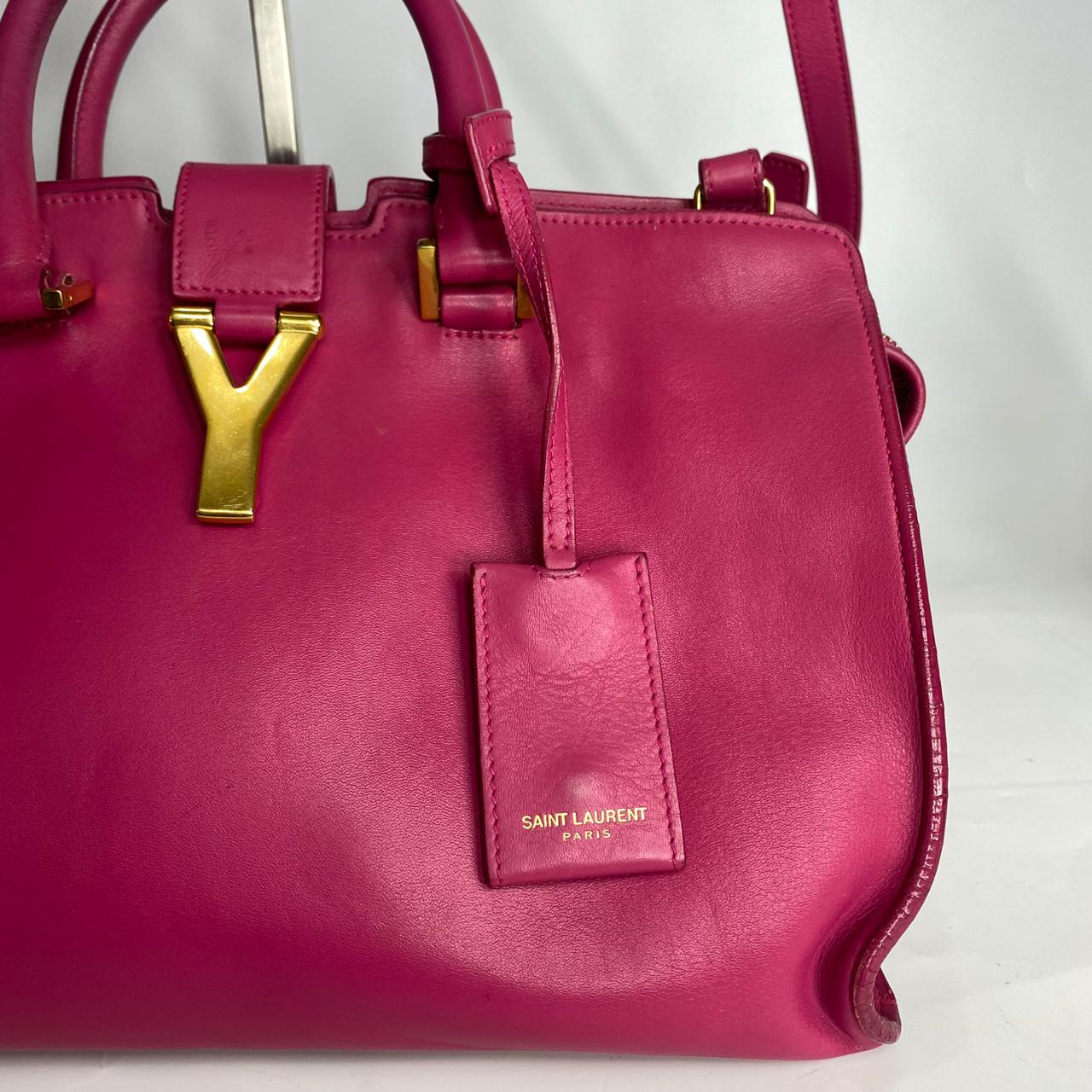 YSL Y Ligne Cabas Fuchsia Pink