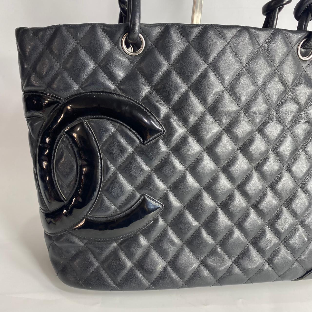 Chanel Cambon Line Tote Black (Pink Interior)