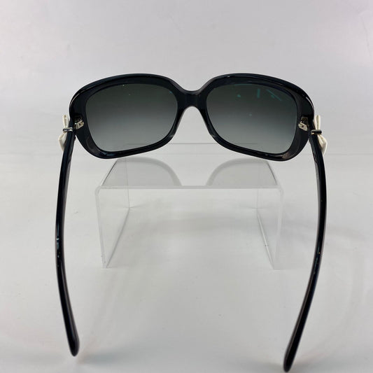 Chanel Black Sunglasses with White Ribbon