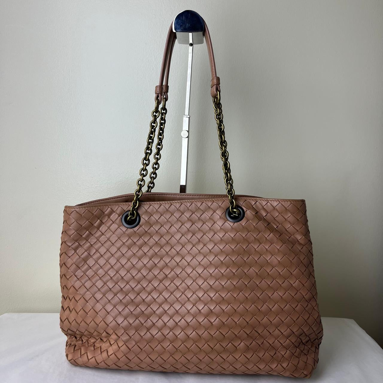 Bottega Veneta Nappa Intrecciato Double Chain Old Rose – 6.7