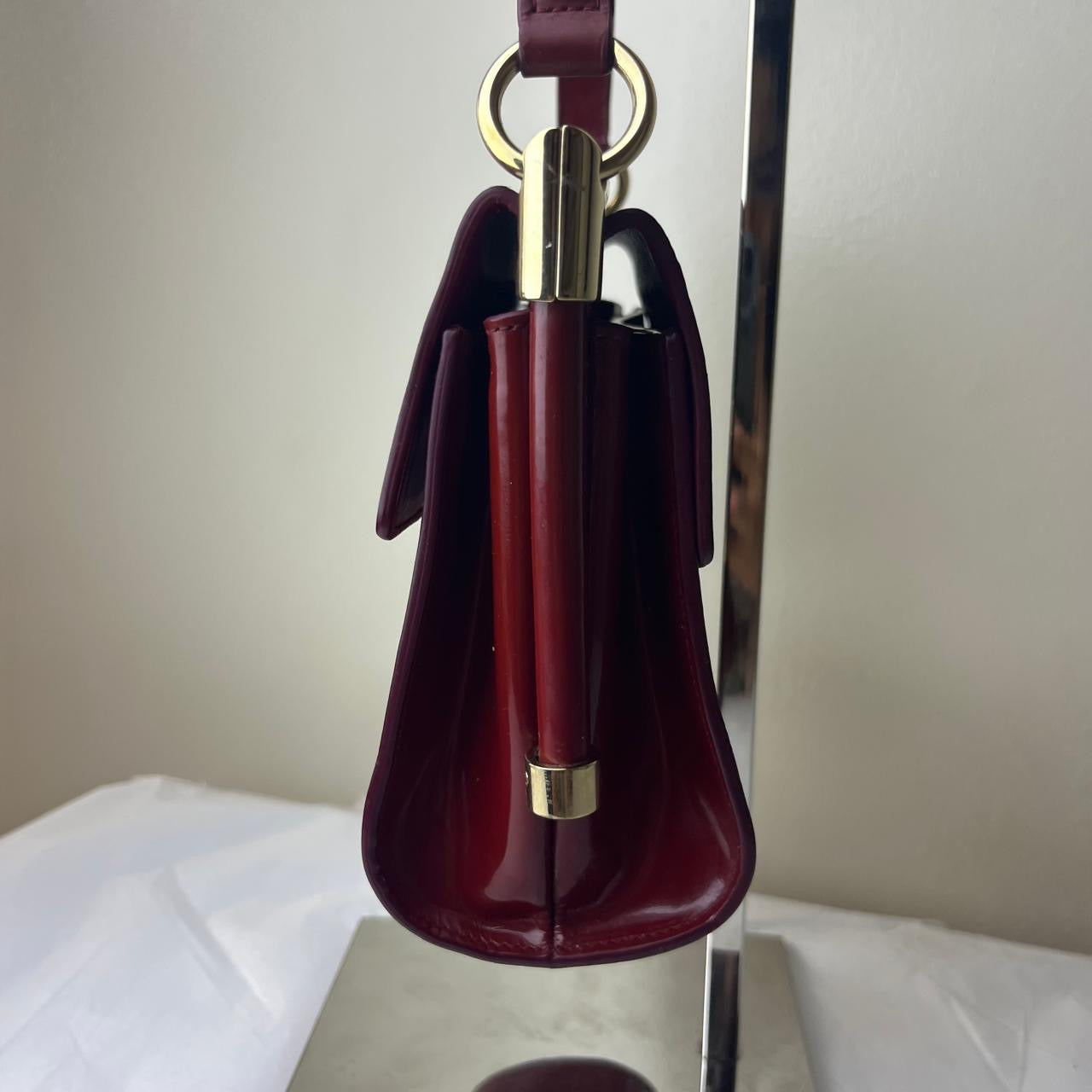 Roger Vivier I Red Patent Hand Bag