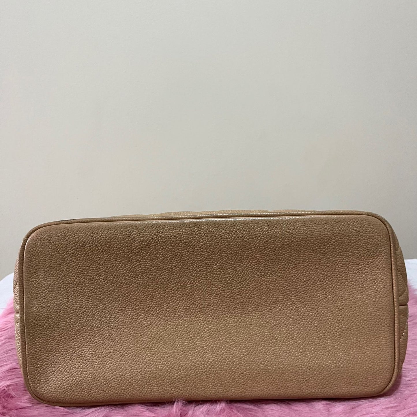 Chanel Medallion Tote Beige β 9.5"H x 12"L x 6"W
