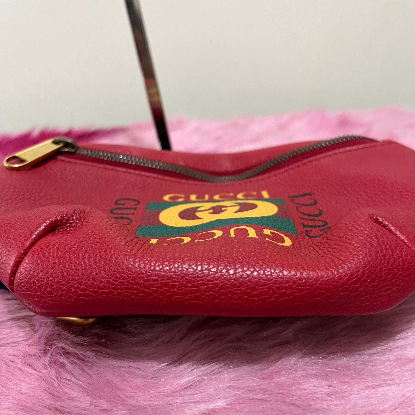 Gucci Beltbag Red – 5"H x 9"L x 3"W