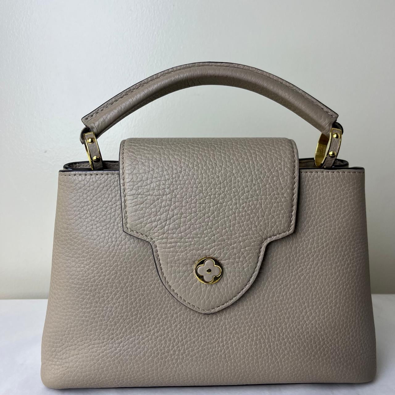 Louis Vuitton Capucine BB Galet – 5.5"H x 8.2"L x 2.8"W